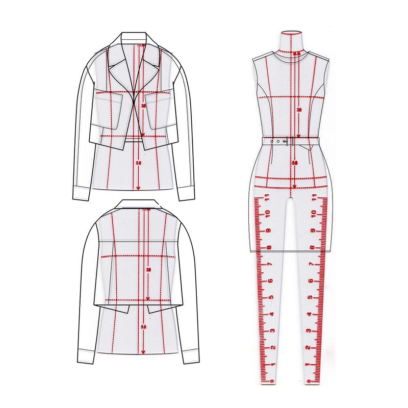 XIEHAIGE 4 Pcs Humanoid Clothing Measuring French Curve Pattern Grading