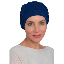 Deresina Harmony Volume Headwear Bamboo Chemo Hat for Women, navy, Unit size