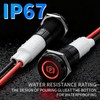 FILN 2PCS 10mm Small Symbols Indicator Light 12V DC IP67