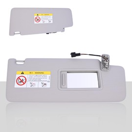 Magimaker Passenger Side Sun Visor Fit for Volkswagen Tiguan 2018 2019 2020 2021 2022 Replace 5NN-857-552-L-SX4 Front Right | Sun Protection Shade | Makeup Mirror | Gray