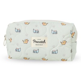 Precatch Women's Pouch, Accessory Storage, Canvas, Coin Purse, Compact, Character, white