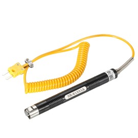sourcing map K Type Surface Thermocouple Temperature Probe Sensor Stainless Steel -58 To1472°F (-50 to 800°C) 5.6ft 15x15mm