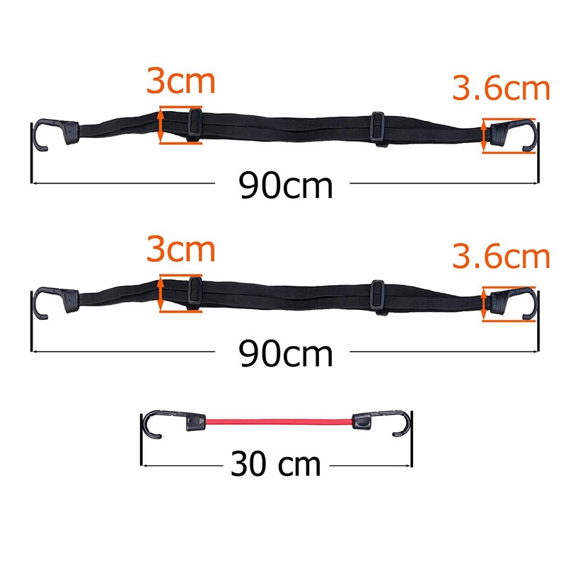 Tie Down Straps for Cargo Elastic Cord Bicycle Bike Carry