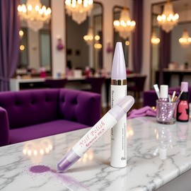 Nail Polish Corrector Pen, Nail Erase Pen Removable Head, Nail Polish Cleaning Manicure Corrector Pen for Manicure Fingernail Home Salon Use,Nail Polish,Foot,Hand and Nail Care (Purple)