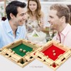 Kitchnexus Deluxe 4-Player Shut The Box Wooden Table Game Classic