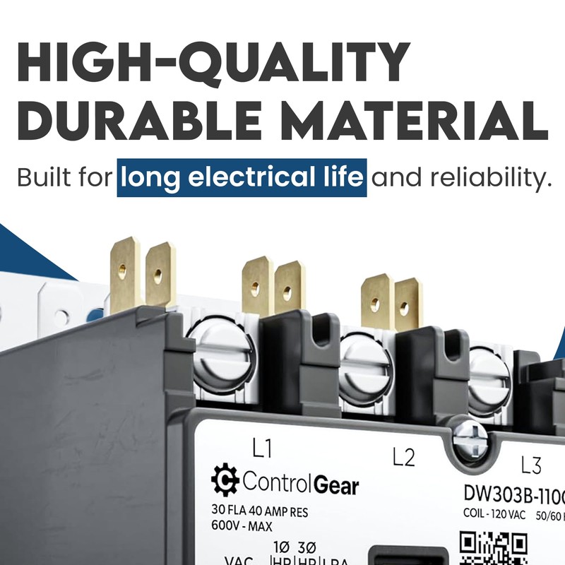3 Pole Definite Purpose Contactor 120V Coil, 30 Amp Definite