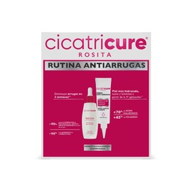 CICATRICURE KIT Rosita, Sérum Facial 30ml + Crema antiarrugas 60g, Rutina Antiarrugas que disminuye arrugas y líneas de expresión en 2 semanas