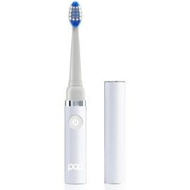 Pop Sonic Electric Toothbrush (White) - Travel Toothbrushes w/AAA Battery | Kids Electric Toothbrushes with 2 Speed & 15,000-30,000 Strokes/Minute, Dupont Nylon Bristles
