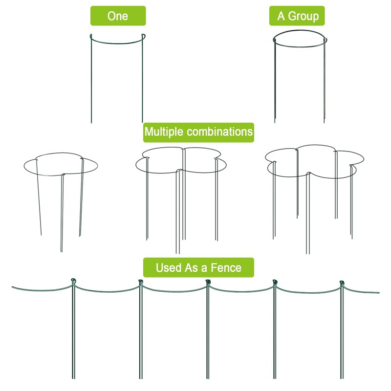 HiGift 12 Pack Plant Stakes for Indoor Plants, Metal Garden