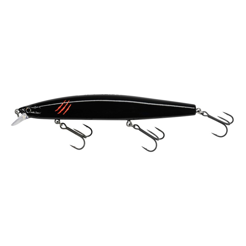 Blackout in black, wobbler, zander bait, 22 g, 125 mm,