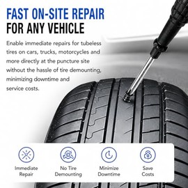 84-Piece Tire Repair Rubber Nail Kit with Screwdriver