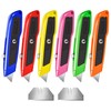 Jetmore 6 Pack Utility Knife, Colorful Retractable Box Cutter with