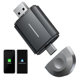 TOGUARDGO Wireless Carplay Android Auto Adapter Plug & Plug, Two Channel Connection, Online Update, for Cars with OEM Android Auto & Wired CarPlay (2016-2024), 10s Auto-Connect