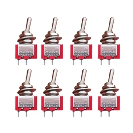 mxuteuk 8pcs 2 Terminal 2 Position SPST Miniature Miniature Toggle Switch Car Dashboard On/Off 6A 125V 3A 250V MTS-101