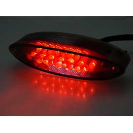 MotorToGo Smoke LED Brake Tail License Plate Integrated Light Compatible for 2001 Honda XR650R