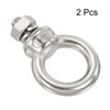 sourcing map M6 1/4"x0.47" Stainless Steel Eye Bolts Threaded Screw