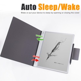 LaoShuSheng Magnetic Case for 13.3" Onyx Boox Tablet Note Max/13.3" Boox Tab X C (2024/2025)-Ultra-Thin Lightweight PU Leather Book Folio Cover with Auto Sleep/Wake & Magnetic Pen Buckle (Green)