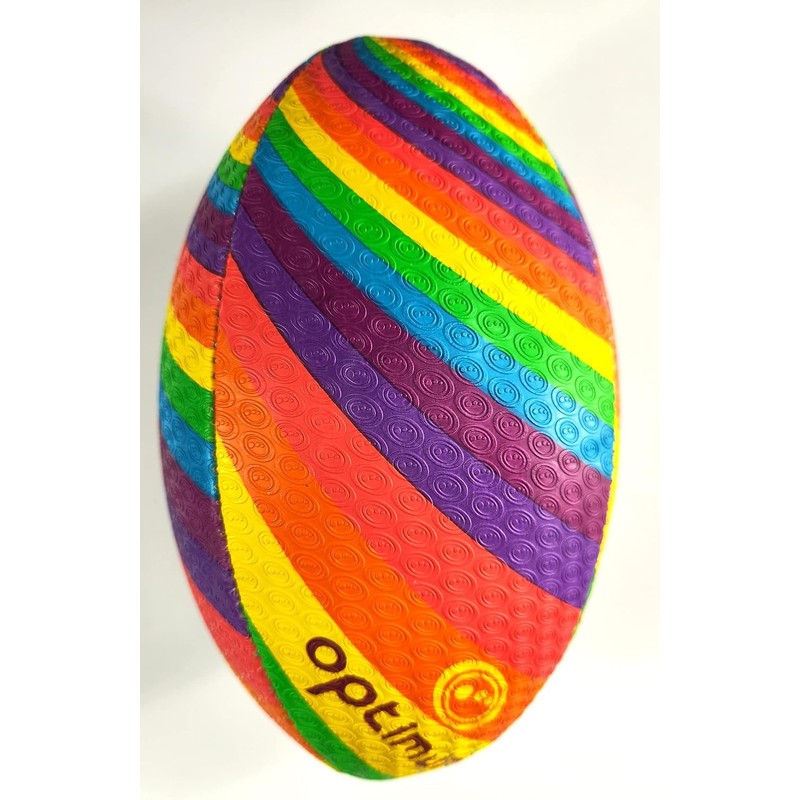 Optimum Rainbow Twster Rugby Ball - Size 4 - With