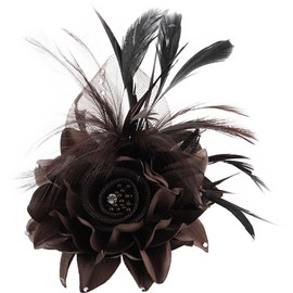 JKQBUX Multi-function Feather Flower Brooch Pins & Hair Clips for Women Girls Corsage Brooch Party Ceremony Accessories Dance Banquet Pins Headdress