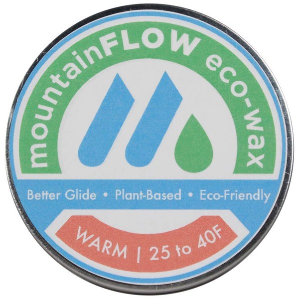 mountainFLOW eco-Wax Rub-On Ski/Snowboard Wax/Biodegradable Plant-Based Wax | Warm: 25-40F