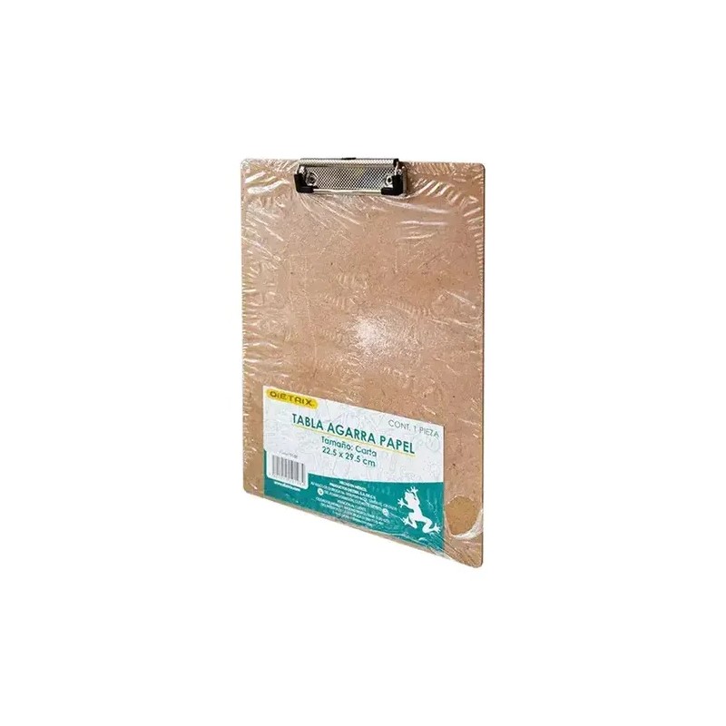 10 Tabla De Madera Agarra Papel Carta Broche Metalico