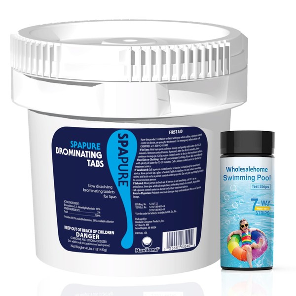 SpaPure Bromine Tablets for Spa Hot Tub, 4lbs Brominating Tablets