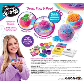 Shimmer and Sparkle 17345 Shimmer N Sparkle Rainbow Popping Make Your own fizzing kit Childrens Colourful Scented Bath Bombs