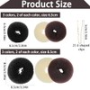 12 Pack Hair Donuts for Buns, 25 Pcs U Shaped