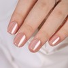 WAFOLOZE Short Square Press On Nails - Chrome Short Fake