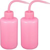 TEHAUX 2piezas Botellas Limpiadoras De Pestañas Plástico Flexible Color Rosa