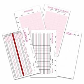 SinnWunder® Student Set - with Timetables, Grades Overviews, Teacher Talking Times, Notable Dates and Note Sheets for 6 Ring Binder Personal