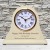 De Walden Grandad's 70th Birthday Engraved Wooden Mantel Clock Beige