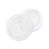 dophee 100pcs Plastic White Buttons for Crafts, 4 Holes Round