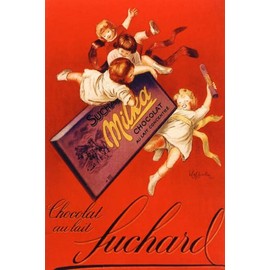 WONDERFULITEMS Girls SUCHARD Milk Milka Chocolat Vintage Poster Canvas REPRO
