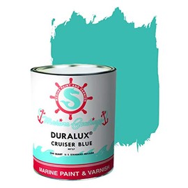 DURALUX Marine Enamel, Cruiser Blue, 1 Quart, Topside Paint for Boats and Other Onshore or Offshore Marine Maintenance Applications, Adheres to Steel, Metal, Wood, Fiberglass & Aluminum