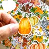 Navy Peony Cute Pumpkin Fall Stickers (25 Pieces) | Waterproof