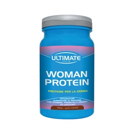 Ultimate Italia - Woman Protein - gusto cacao 750g - proteine di soia e albume d'uovo specifiche per le donna - con ananas