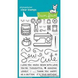 Lawn Fawn Sewn with Love 4"x6" Clear Stamps LF1309
