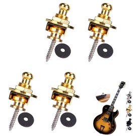 JnTech Guitar Strap Lock Pin, Metal Strap Buckle, Fall Prevention, One-Touch Attachment, Guitar Accessories, Locking Type Guitar Strap, Lock Pin Compatible, Easy Installation, For Musical Instruments,