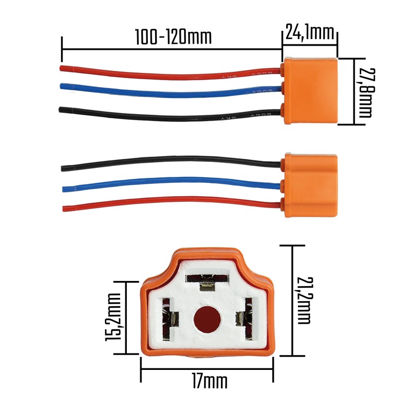 L & P Car Design 1 x H4 lamp socket