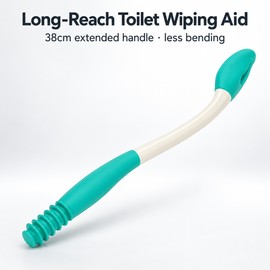 Toilet Wiping Aid for Easier Personal Hygiene – Long-Reach Curved Handle with One-Press Paper Release