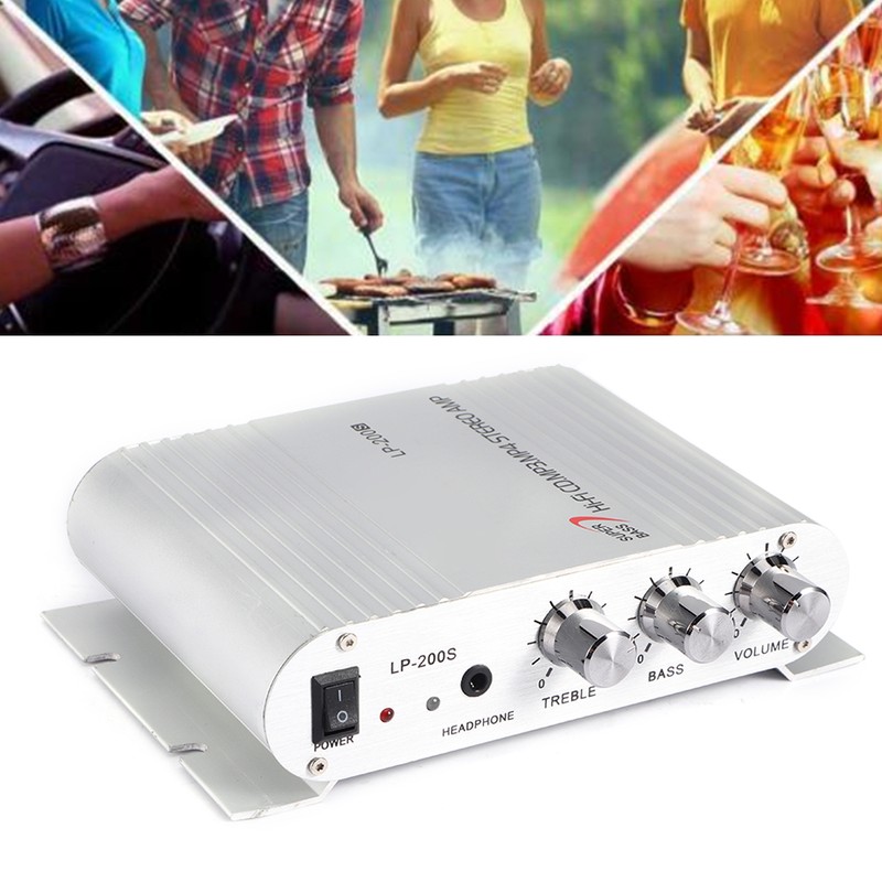 12V Auto Car Amplifier Stereo Audio Amp Receiver 20Wx2 High