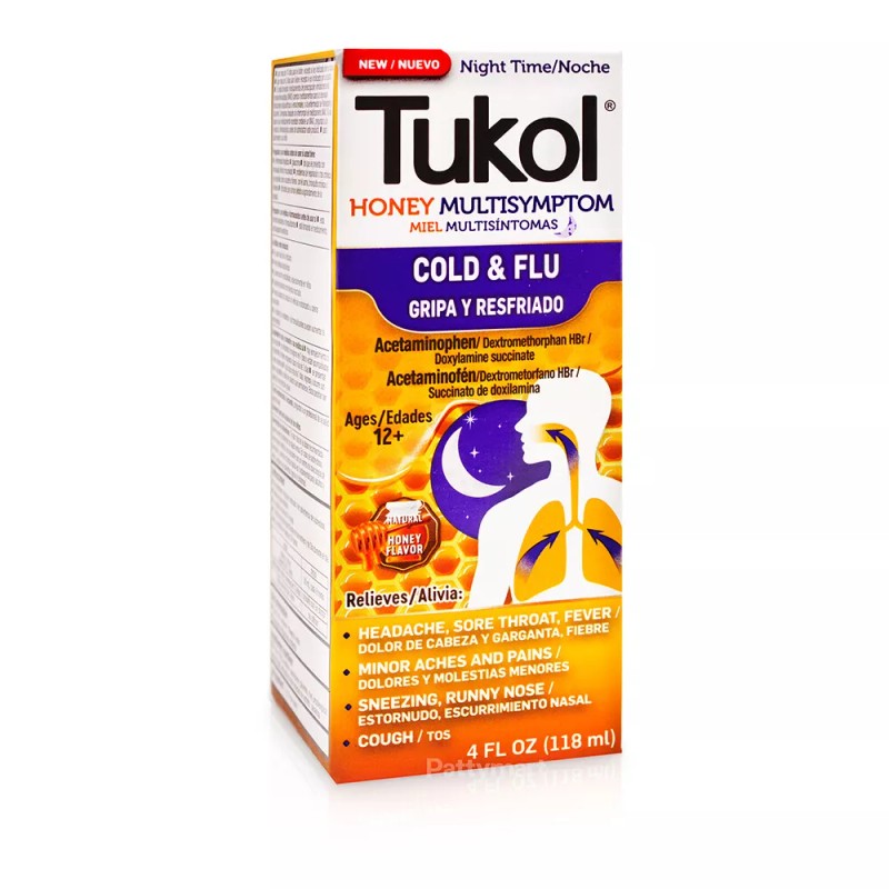 Tukol Night Time Cold & Flu Honey Flavor 4oz