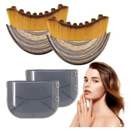 Pack 2 Cepillos Faciales Kosvo® Para Drenaje Linfático y Masaje, Diseño Ergonómico con Cerdas Suaves para Todo Tipo de Piel
