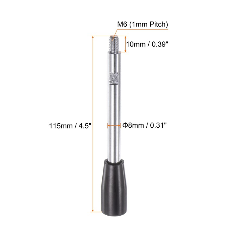 sourcing map 2pcs Clamping Handles M6 Thread 115mm (4.5") Length