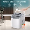 EUHOMY Countertop Ice Maker Machine with Handle, 26lbs Per Day,
