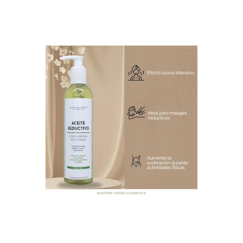 Aceite Reductivo Efecto Sauna Ideal Para Masajes 250ml