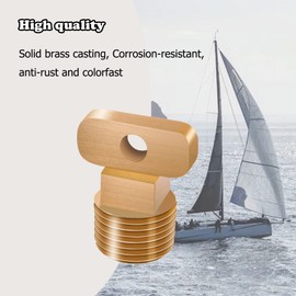 Boat Garboard Drain Plug 1/2" NPT Thread Brass Drain Plugs,Marine Drain Plug Fits External Thread is 0.8 inch,Used for Boat Hull Spare Garboard Drain Plug One Way Safety Plug,Pack of 1
