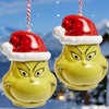 Grinch Face Christmas Tree Baubles, Light Up, Holiday Ornaments with