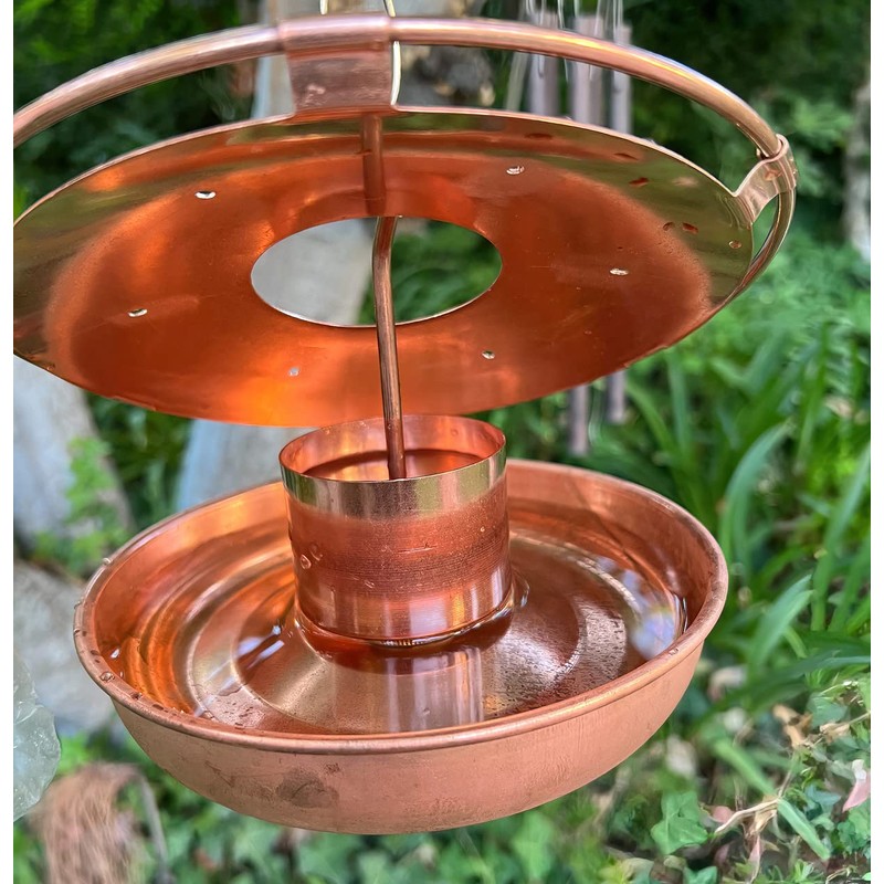 Stanwood Wind Sculpture -Pure Copper Hummingbird Feeder